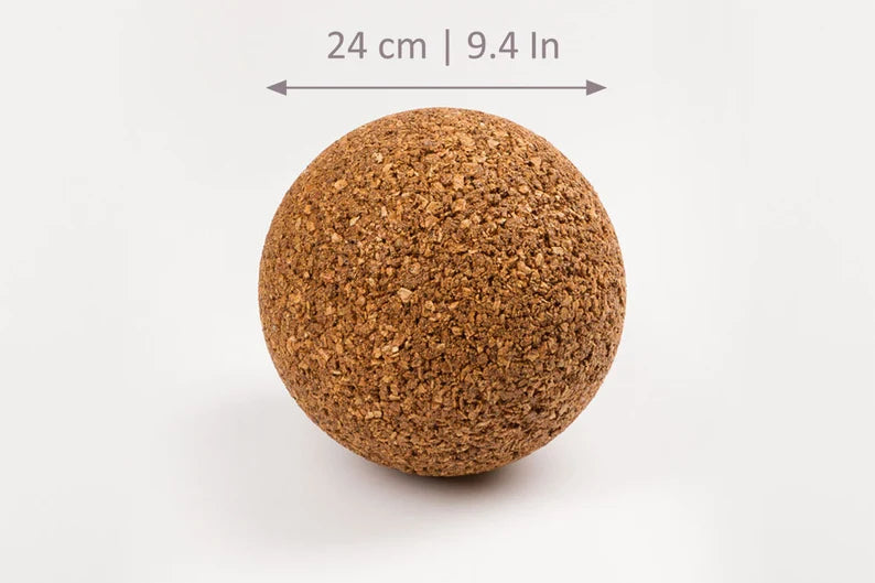 グリーンコルク/SET 7ボール/リサイクルされた天然コルクの丸い装飾/環境に優しい/直径9-15-24センチメートル