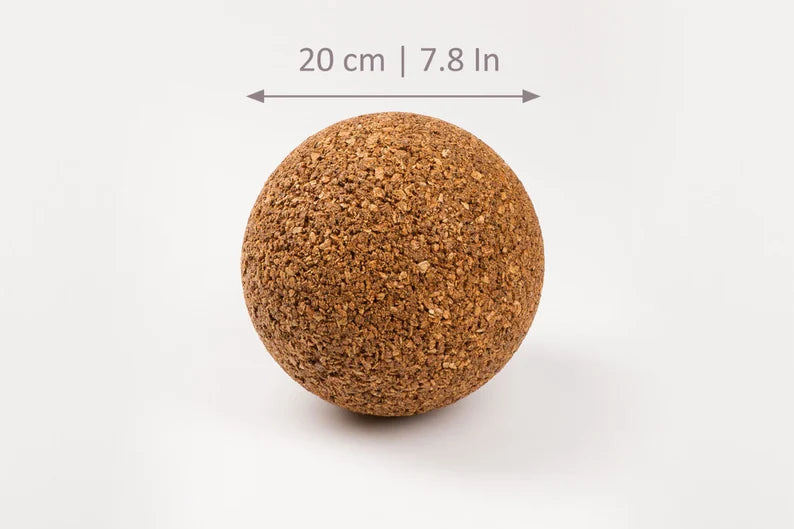 グリーンコルクSET 4ボール/リサイクル天然コルクの丸い装飾/環境に優しい/直径15〜20センチ