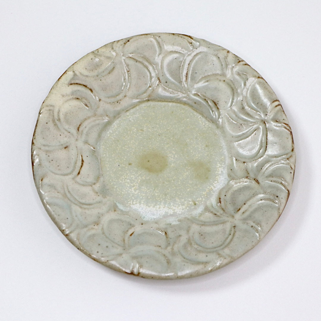 Yoshiko Kasahara Flower plate 5 (wide pattern)